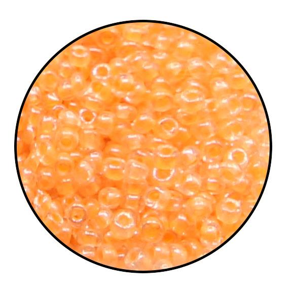 Bottiglietta con perle conteria - Mod. 6 - Colore: ARANCIONE - 2-3mm