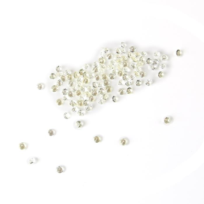 100 Strass in resina . forma diamante 3mm - colore: PANNA
