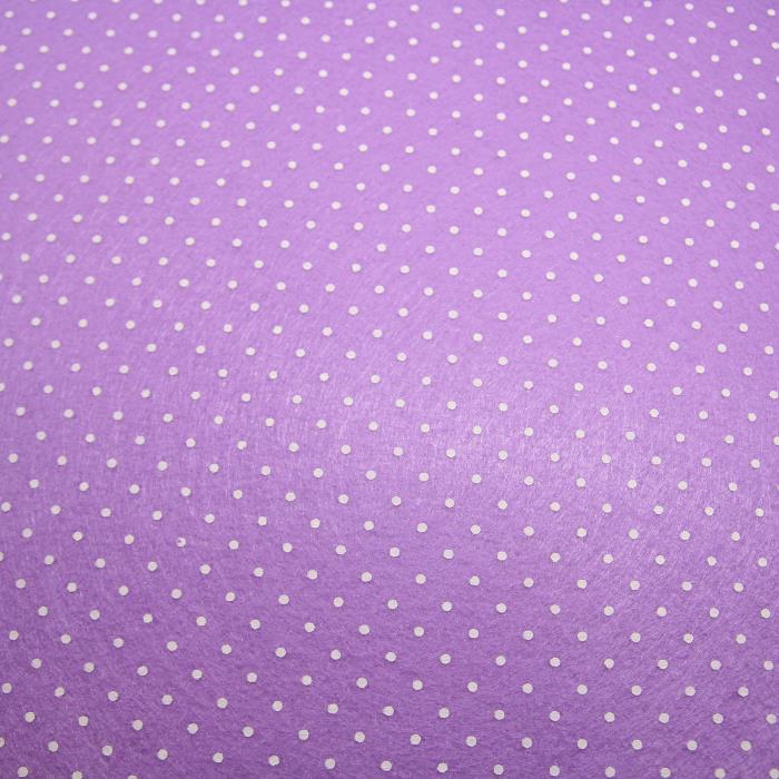 Pannolenci lilla con stampa pois bianchi - 30x30cm