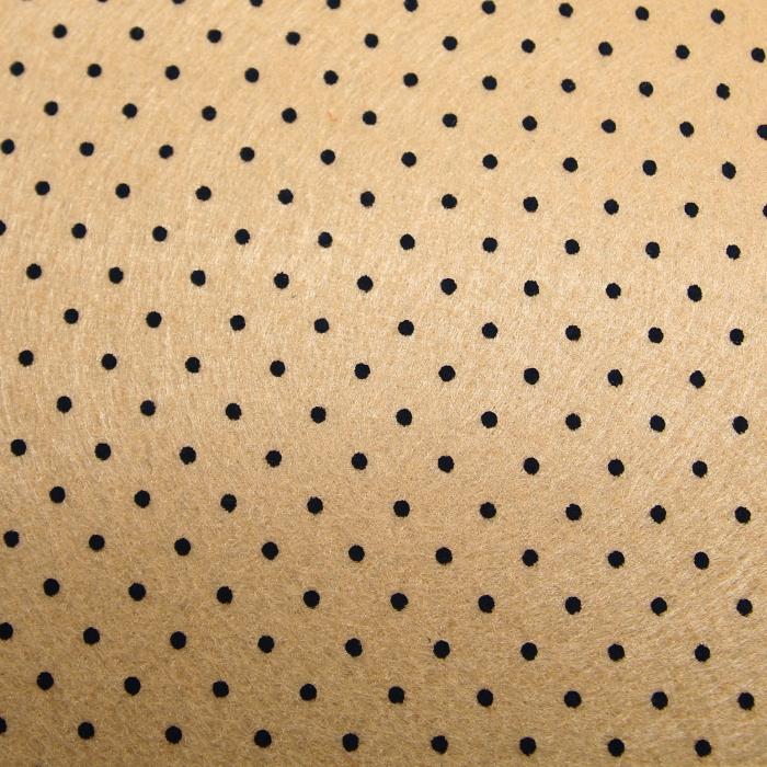 Pannolenci beige con stampa pois neri - 30x30cm