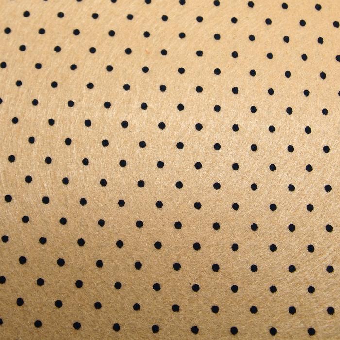 Pannolenci beige con stampa pois neri - 30x30cm