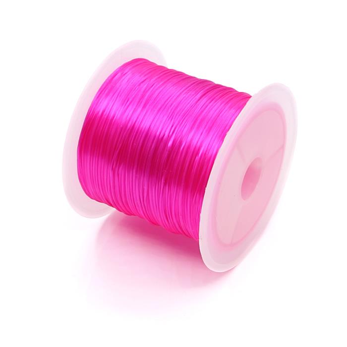 Filo in nylon elastico fucsia per bijoux senza chiusura