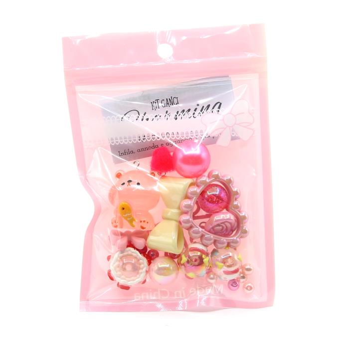 Kit Ganci Decorativi Charming - Mod. 06 - Pink Bear