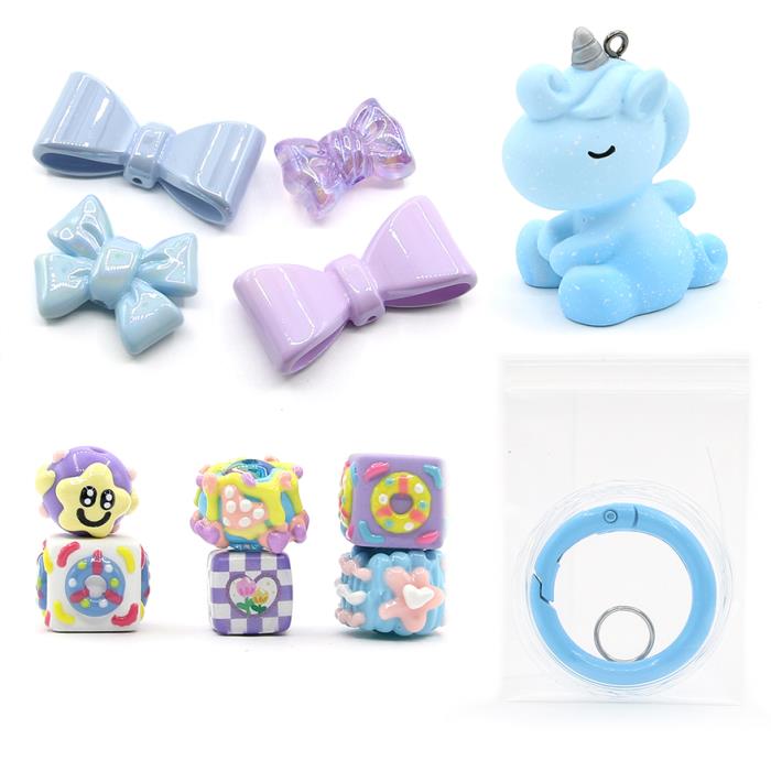Kit Ganci Decorativi Charming - Mod. 09 - Sky Unicorn