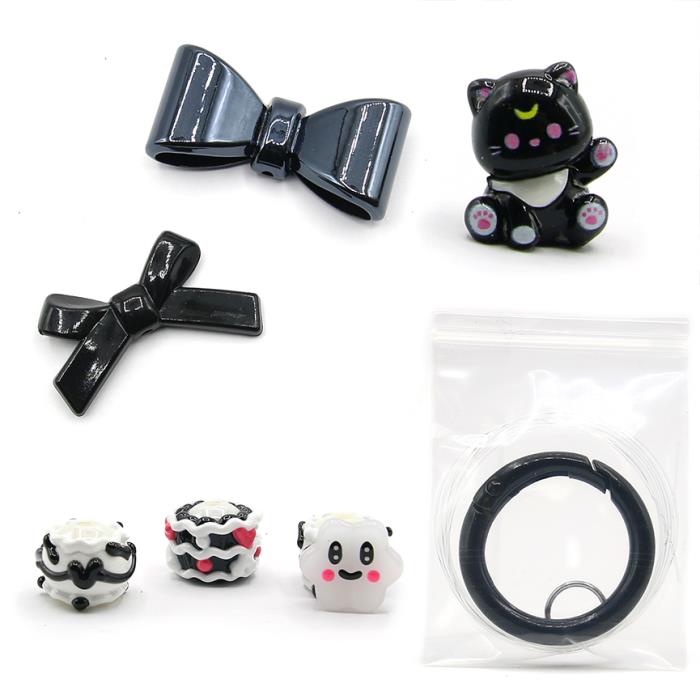 Kit Ganci Decorativi Charming - Mod. 01 - Black Cat