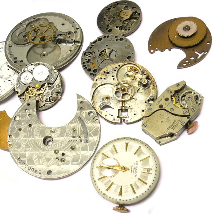 Lotto di componenti di orologio Particolari misti