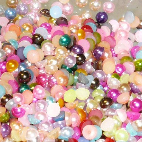 100 Mezze Perle 4x2mm - colore: MISTO