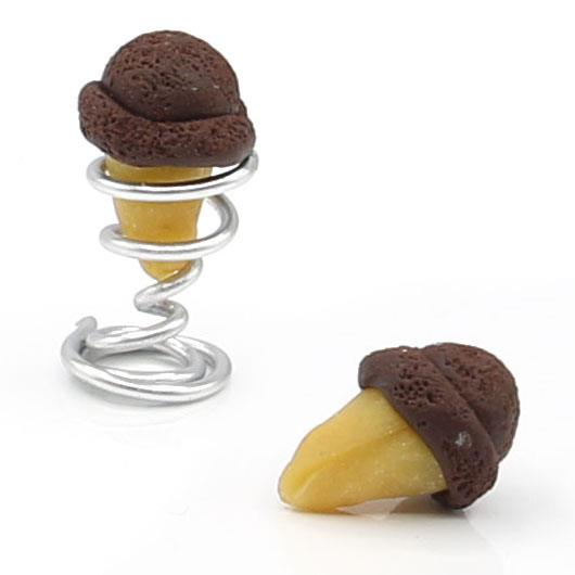 Miniature - Cono Gelato - Mod. 01 - Marrone Cioccolato