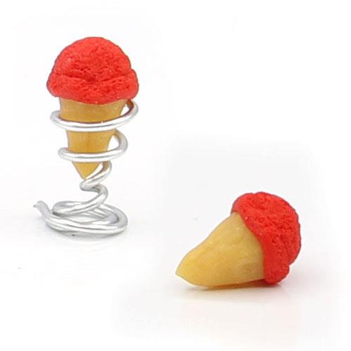 Miniature - Cono Gelato - Mod. 01 - Rosso Ciliegia