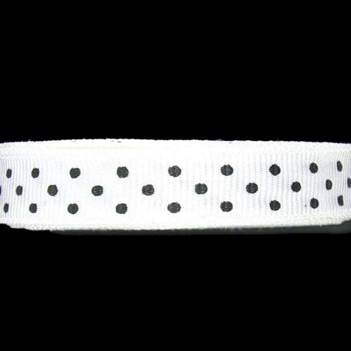 1 metro satin a pois - Colore: BIANCO-NERO