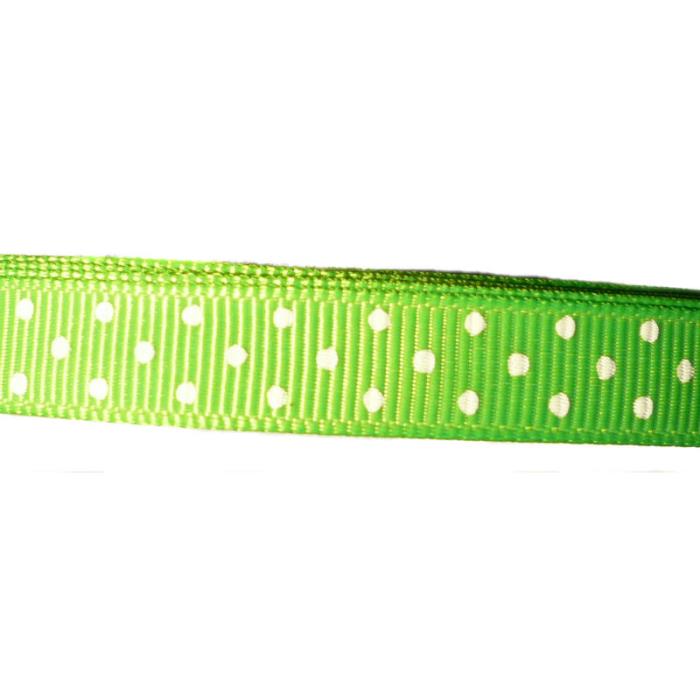 1 metro satin a pois - Colore: VERDE-BIANCO