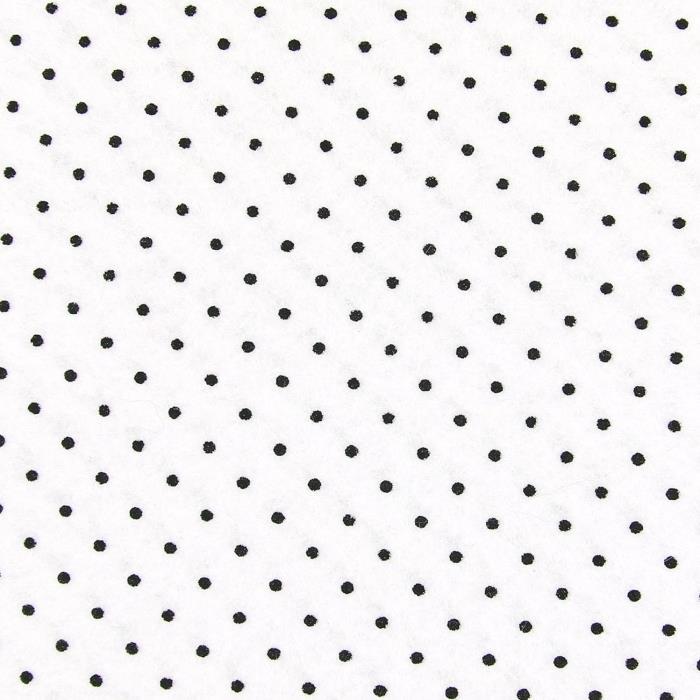 Pannolenci bianco con stampa pois neri - 30x30cm