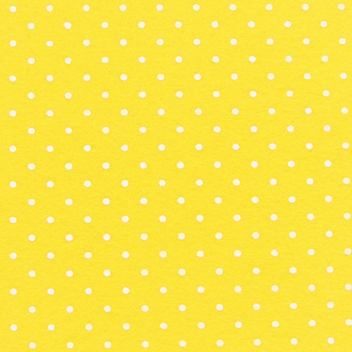 Pannolenci giallo con stampa pois bianchi - 30x30cm