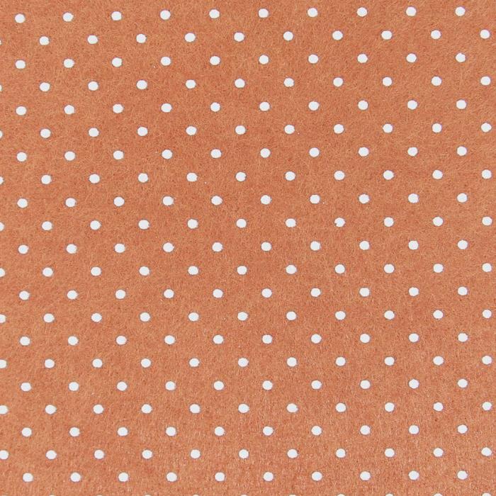 Pannolenci marrone con stampa pois bianchi - 30x30cm