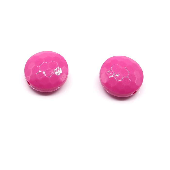 4 Perle acrilico - Mod. 12 - colore: FUCSIA