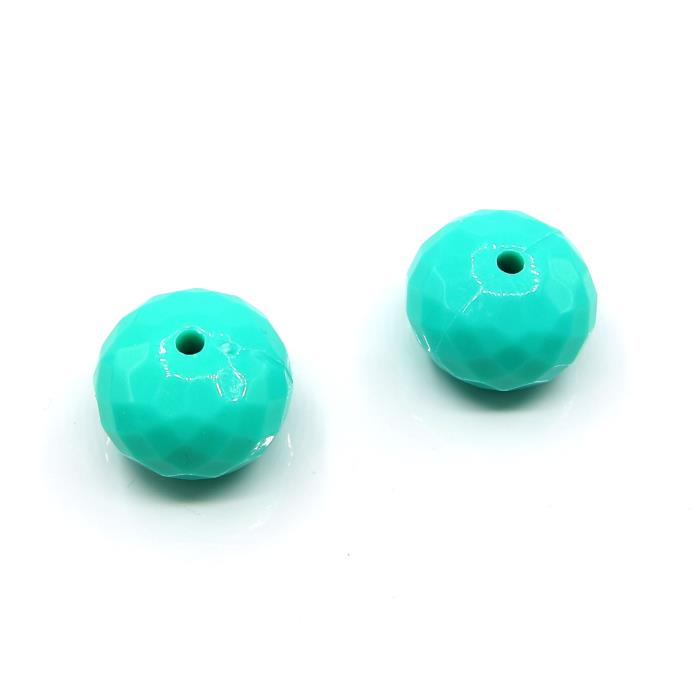 4 Perle acrilico - Mod. 18 - colore: TURCHESE