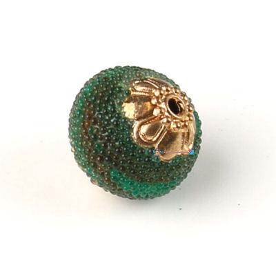 Perle tonde stile indonesia con microsfere - VERDE MIMETICO