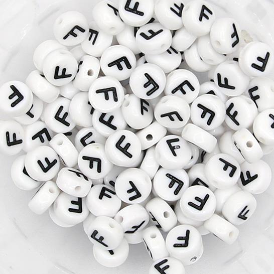 10 Perle Alfabeto Mod. 1 - Lettera: F