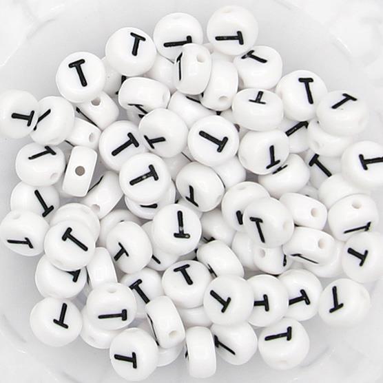 10 Perle Alfabeto Mod. 1 - Lettera: T