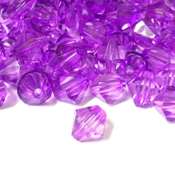 10 Perle bicono 10mm - colore : VIOLA