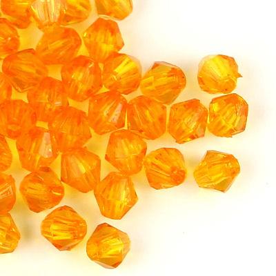 50 perle bicono 5mm - colore : ARANCIONE