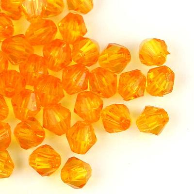 50 perle bicono 5mm - colore : ARANCIONE