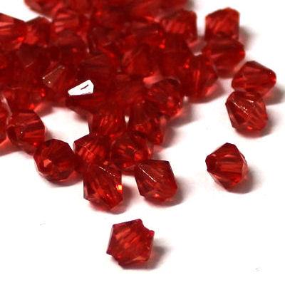 50 perle bicono 5mm - colore : ROSSO