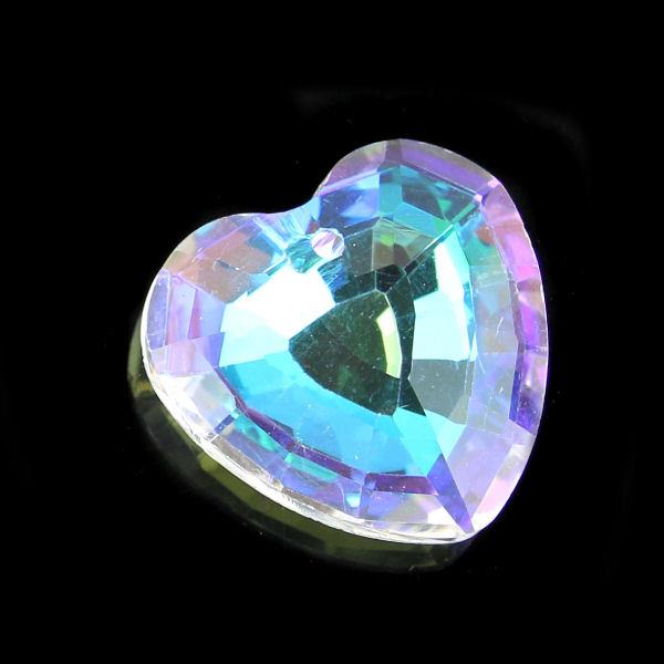 Perla a cuore mezzo cristallo - colore: TRASPARENTE