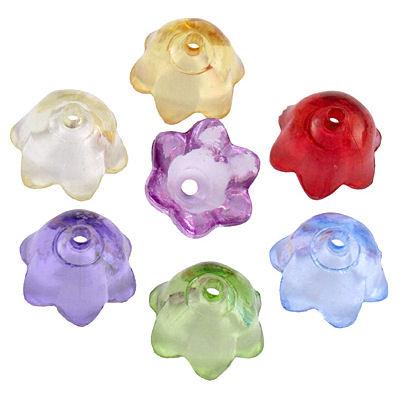 10 Perle a fiore campanella - colore: MISTO