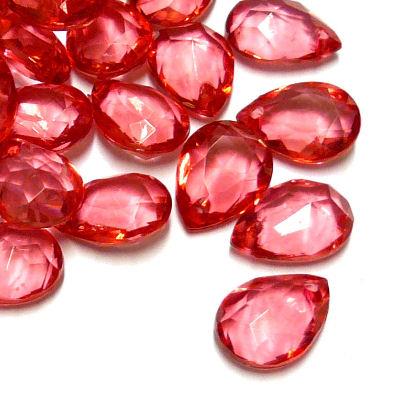 10 Perle a goccia - colore: ROSSO