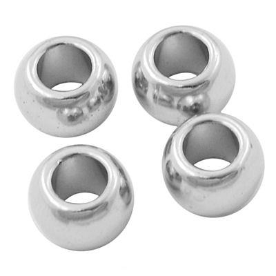20 Perle tonde metalliche da 7mm - Foro: 4mm