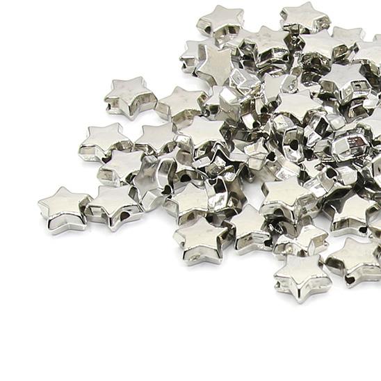30 Perle metallizzate a forma di stella