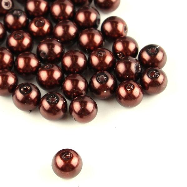 50 Perle rinascimento - colore: MARRONE
