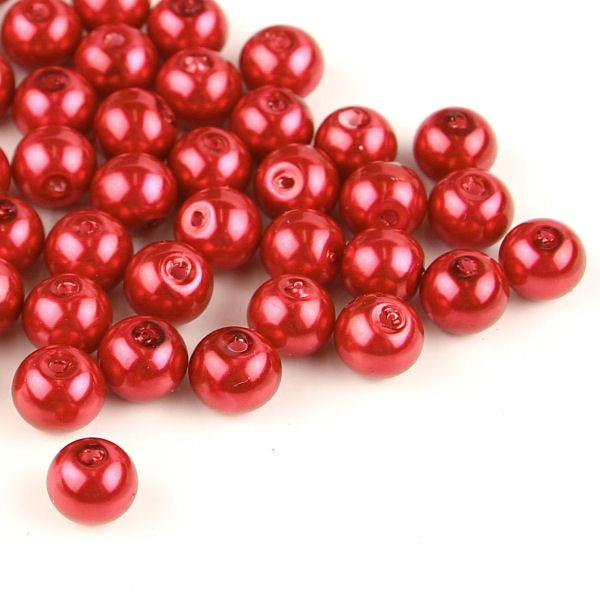 50 Perle rinascimento - colore: ROSSO