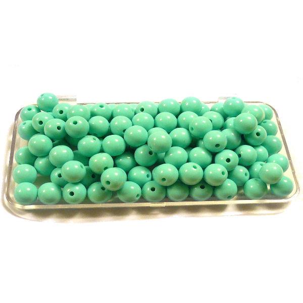 10 Perle tonde pastello 10mm - colore: VERDE