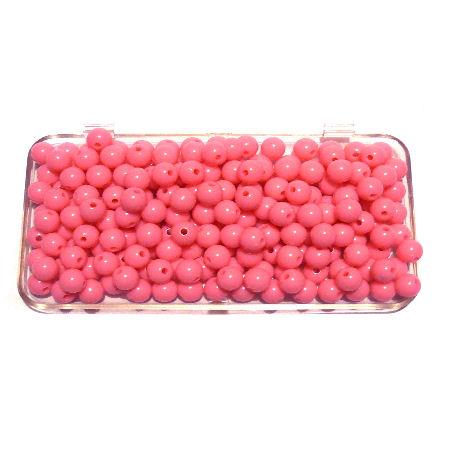 10 Perle tonde pastello 8mm - colore: FUCSIA