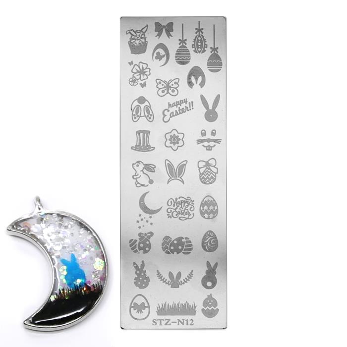 Piatto per stamping - Animali - Mod. 02 - Conigli