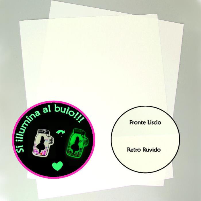 Plastica Pazza Fosforescente- confezione: 1 foglio - Si illumina al buio!!!