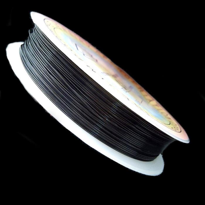 1 rocchetto di cavetto di rame - Colore: NERO - 0,5mm