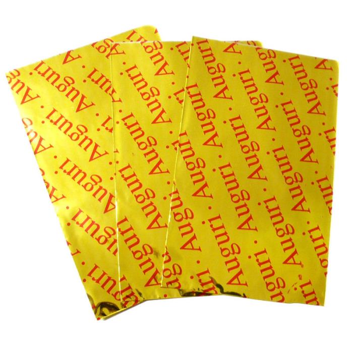 10 Sacchetti regalo con scritta Auguri - colore: GIALLO - 25x16cm