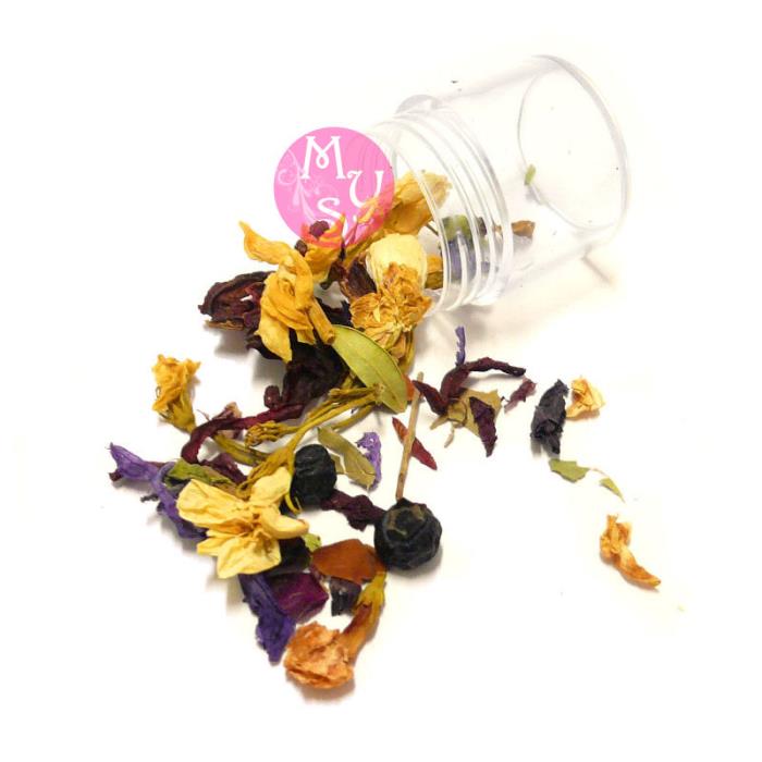Semi e fiori secchi - Fiori, petali e foglie secchi misti - Mod. 01