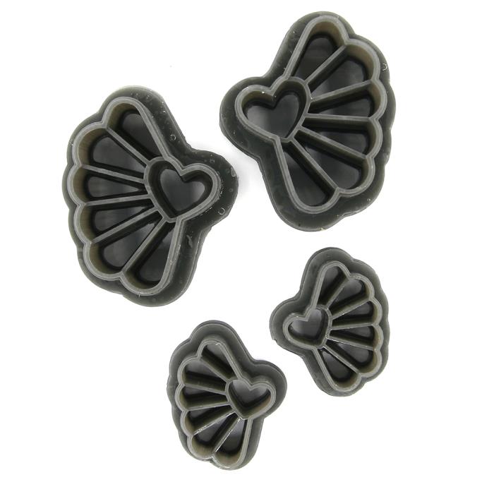 Set 4 cutter - Mod. 18 - Cuori decorati