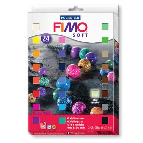 Scatola fimo - 24 colori da 25gr