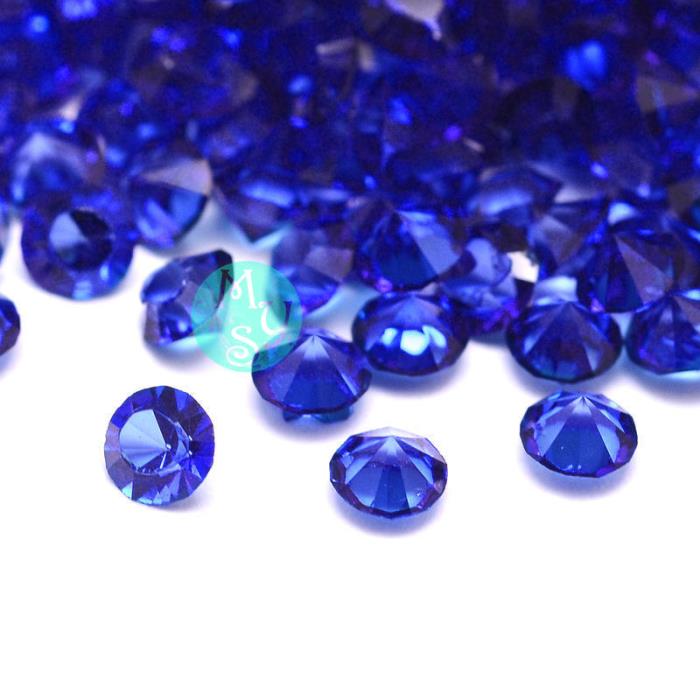 100 Strass in resina . forma diamante 3mm - colore: BLU