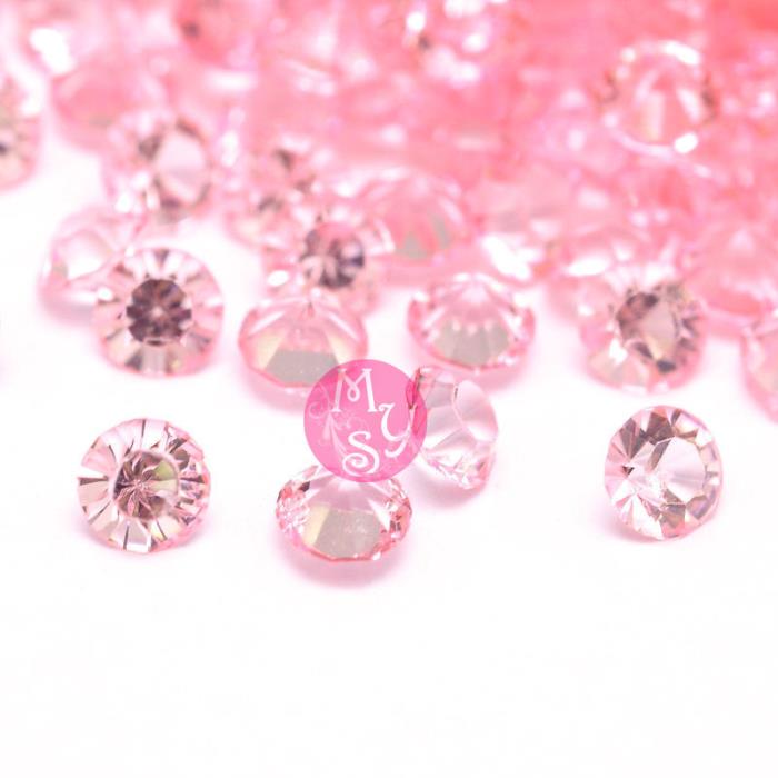 100 Strass in resina . forma diamante 3mm - colore: ROSA