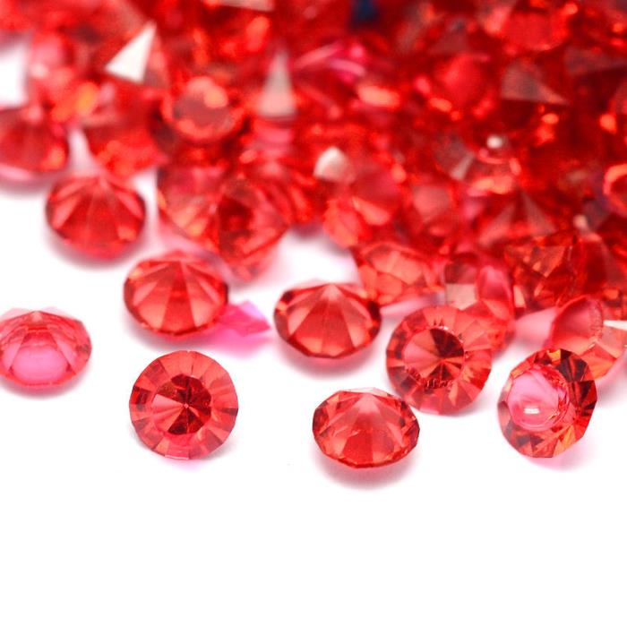 100 Strass in resina . forma diamante 3mm - colore: ROSSO