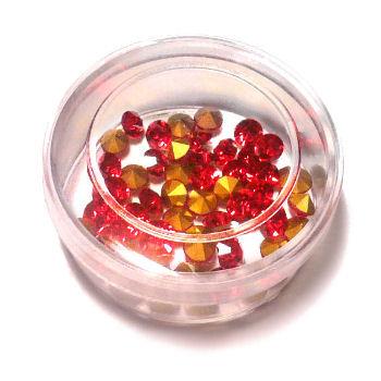 Strass in vetro forma diamante 3,5mm - colore: ROSSO