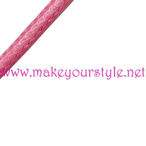 10 metri cordino cerato in poliestere 1mm - Colore: FUCSIA