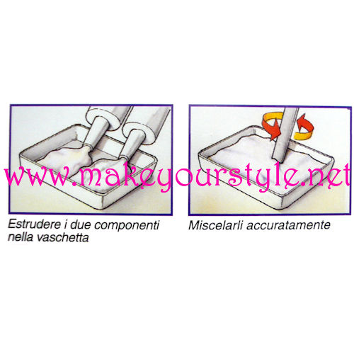 Colla Bicomponente Epossidica in Siringa Autodosante - Trasparente