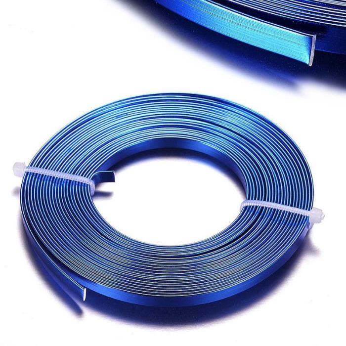 Filo di alluminio piatto 5x1mm - Colore: BLU